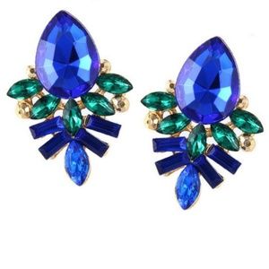 Drop It Like Its Hot Blue Gem Earrings